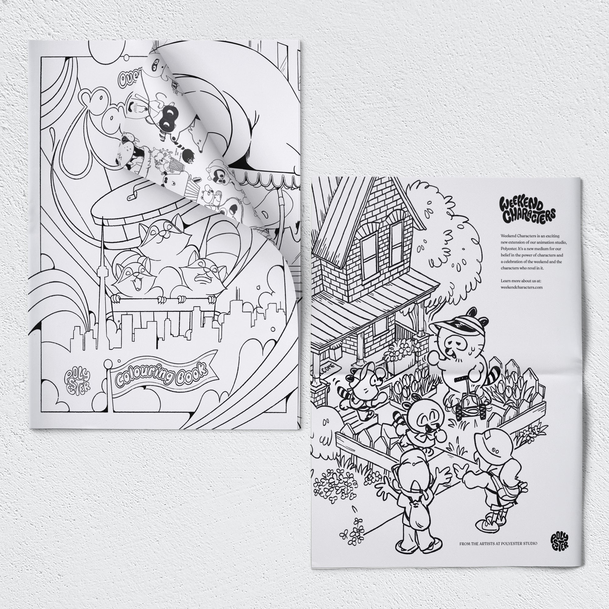 Giant Raccoons Take Over Toronto Colouring Book