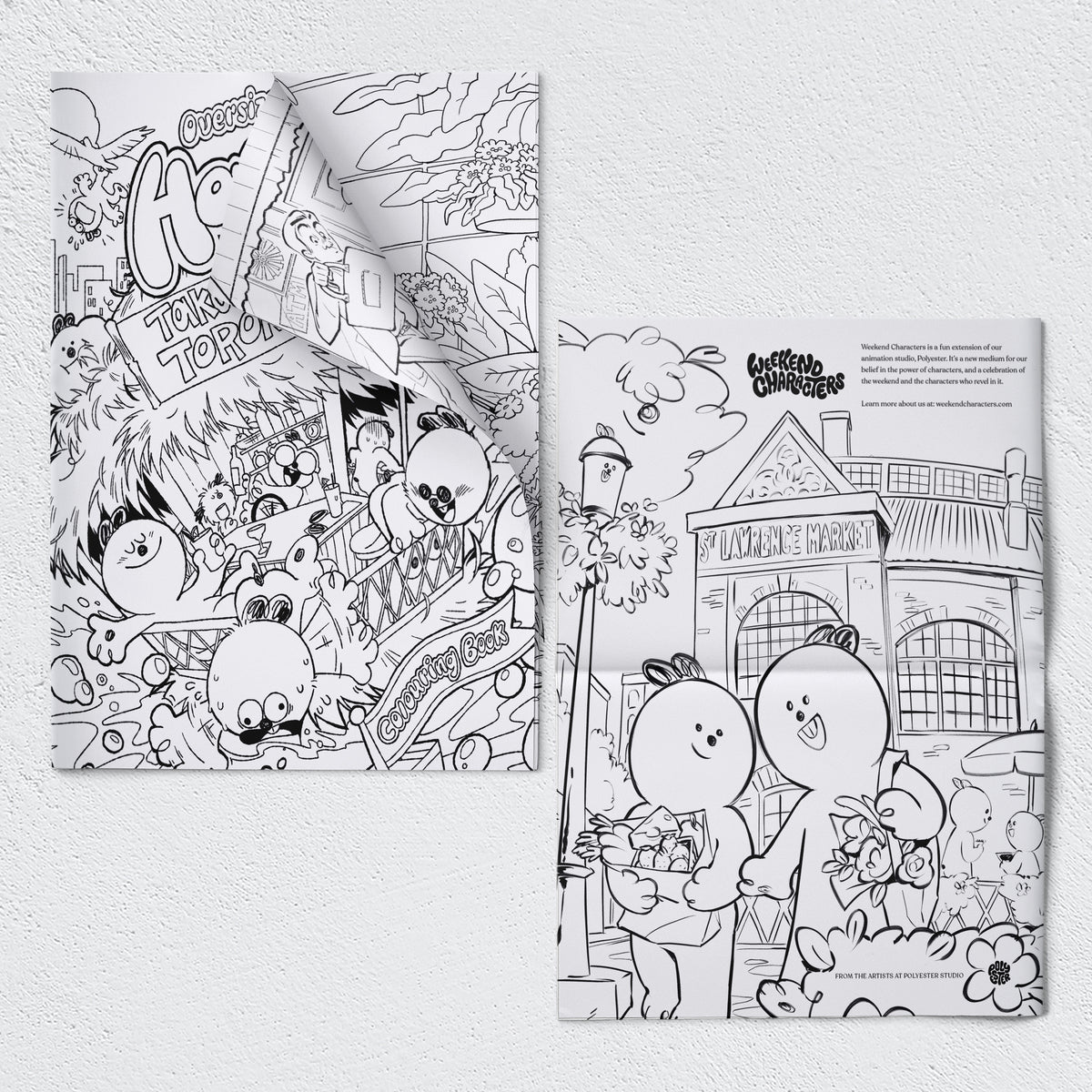 Giant Hamsters Take Over Toronto Colouring Book