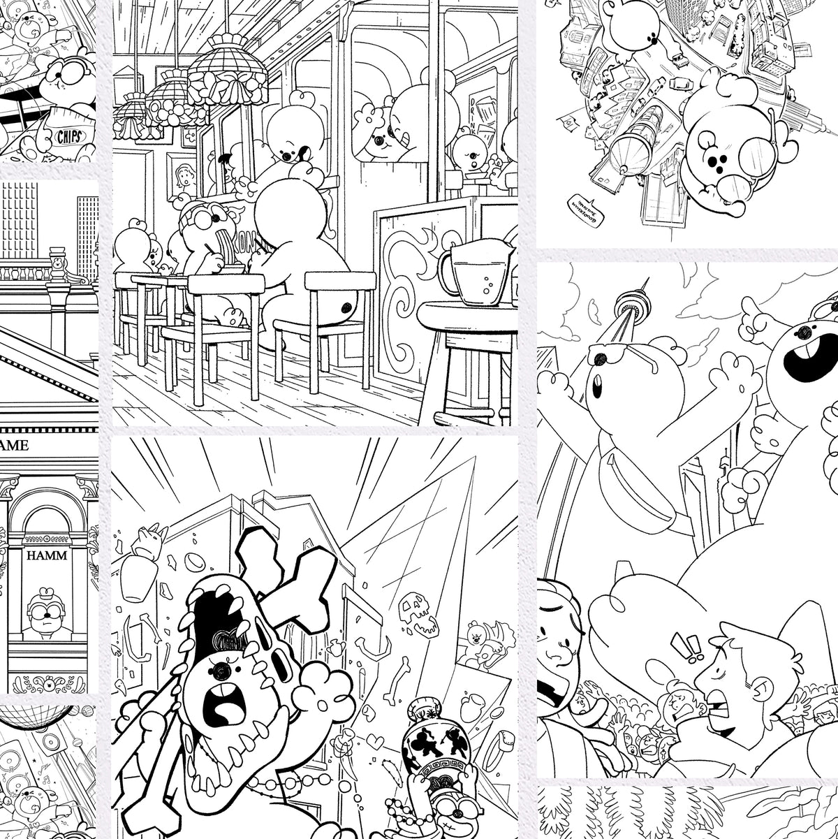 Giant Hamsters Take Over Toronto Colouring Book