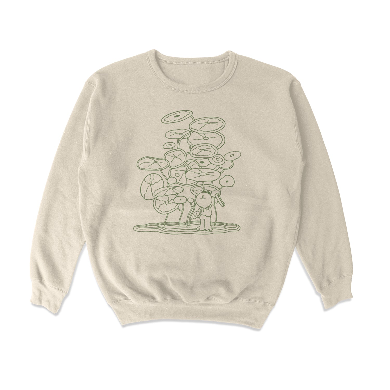 Hamster Zen Garden crewneck fleece sweater