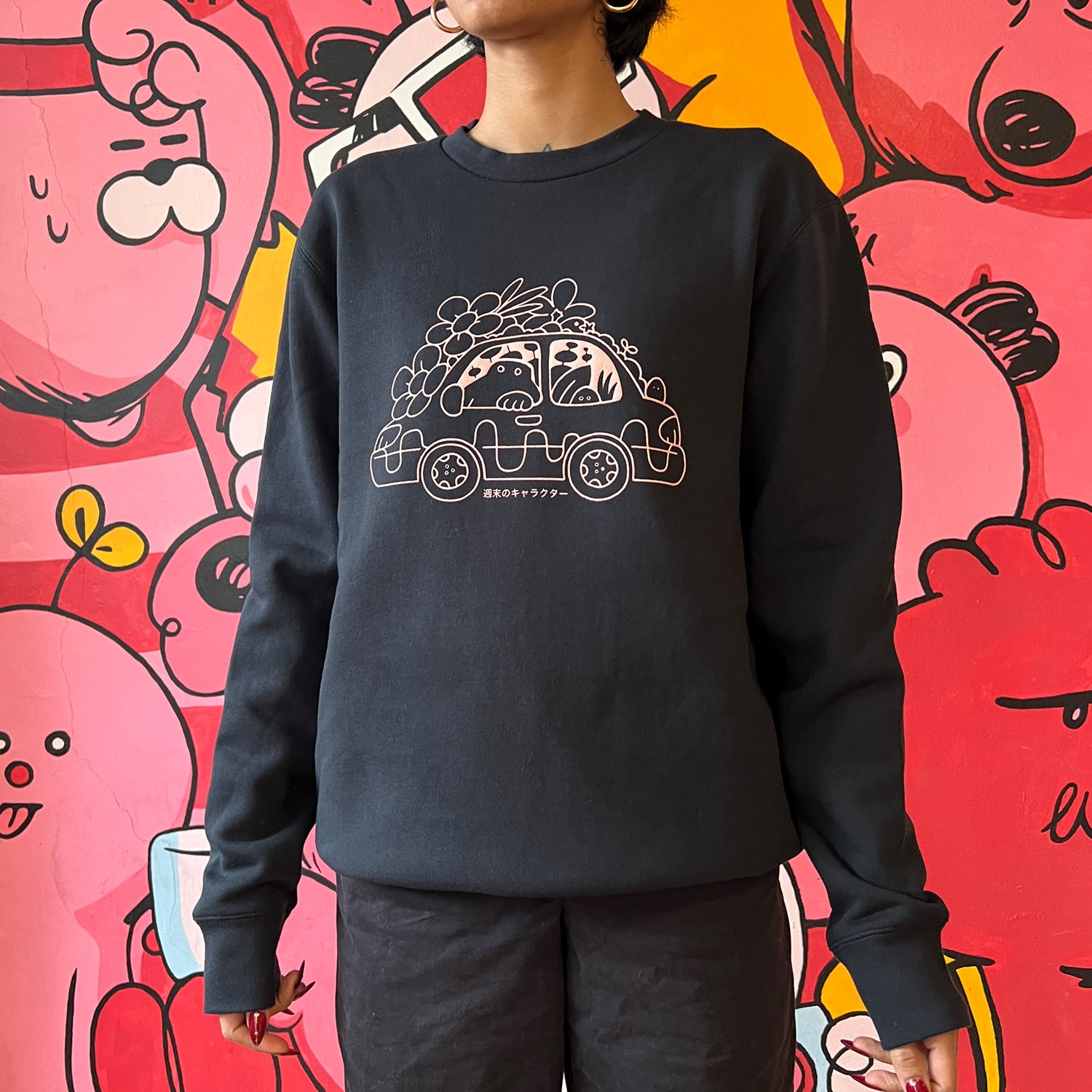 Garden Car crewneck fleece sweater