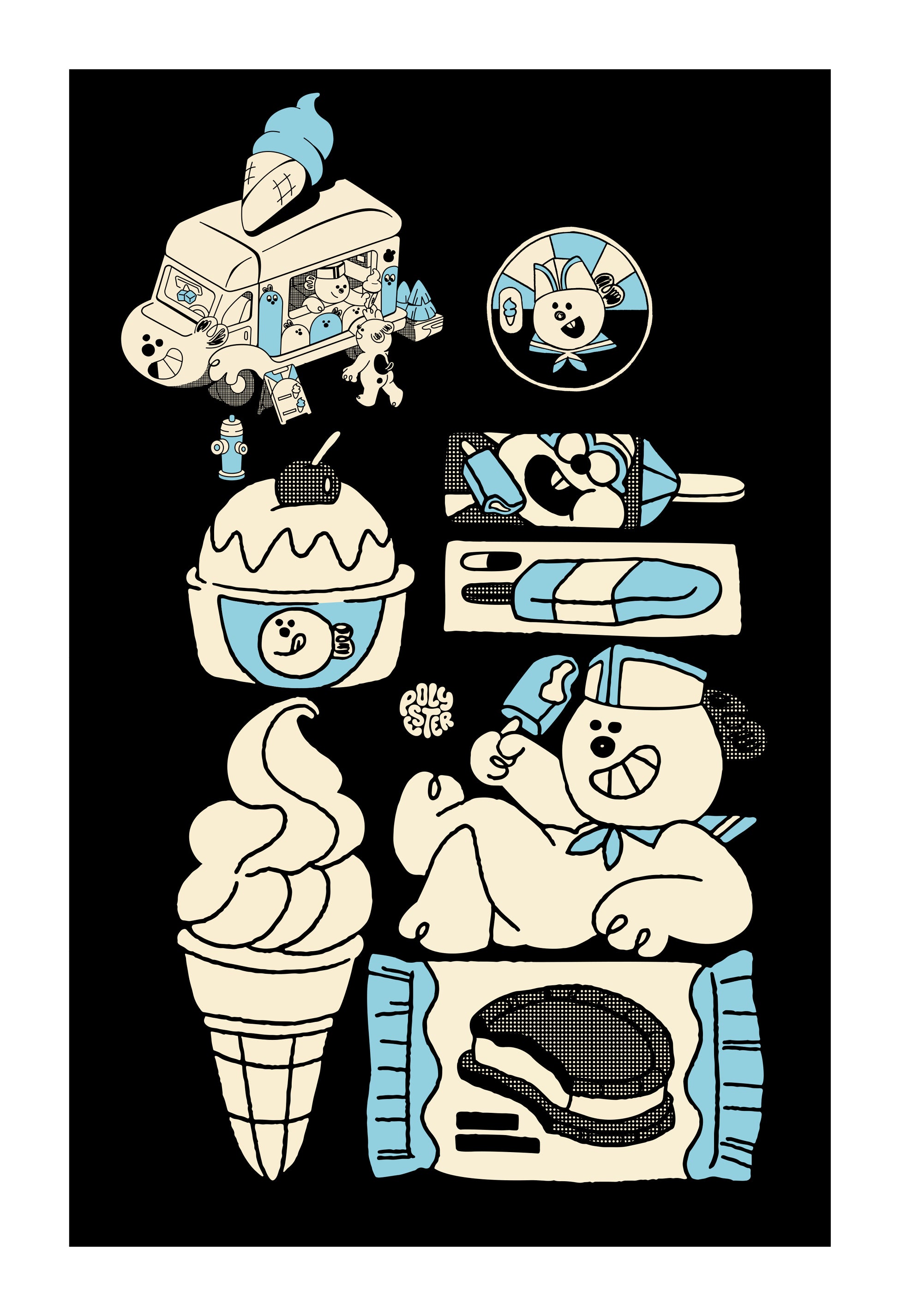Hamsters and friends mini print set