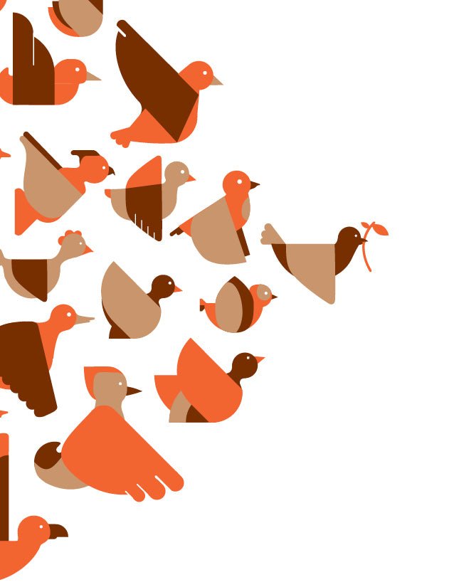 Bird Flock Greeting Card