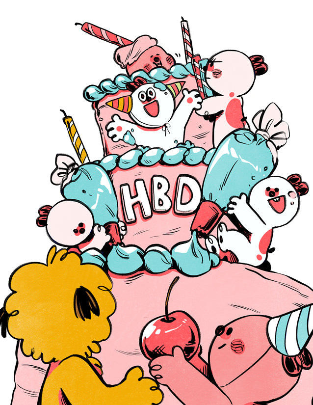 HBD Birthday Greeting Card