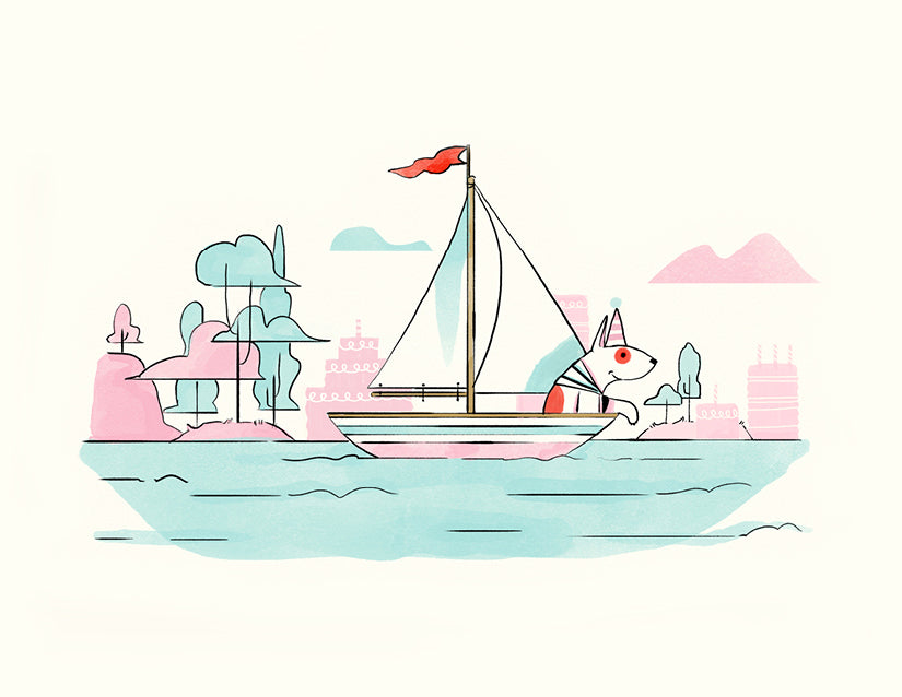 Sailboat Birthday Greeting Card