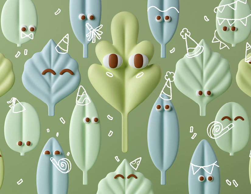 Plant Leaves Birthday Greeting Card