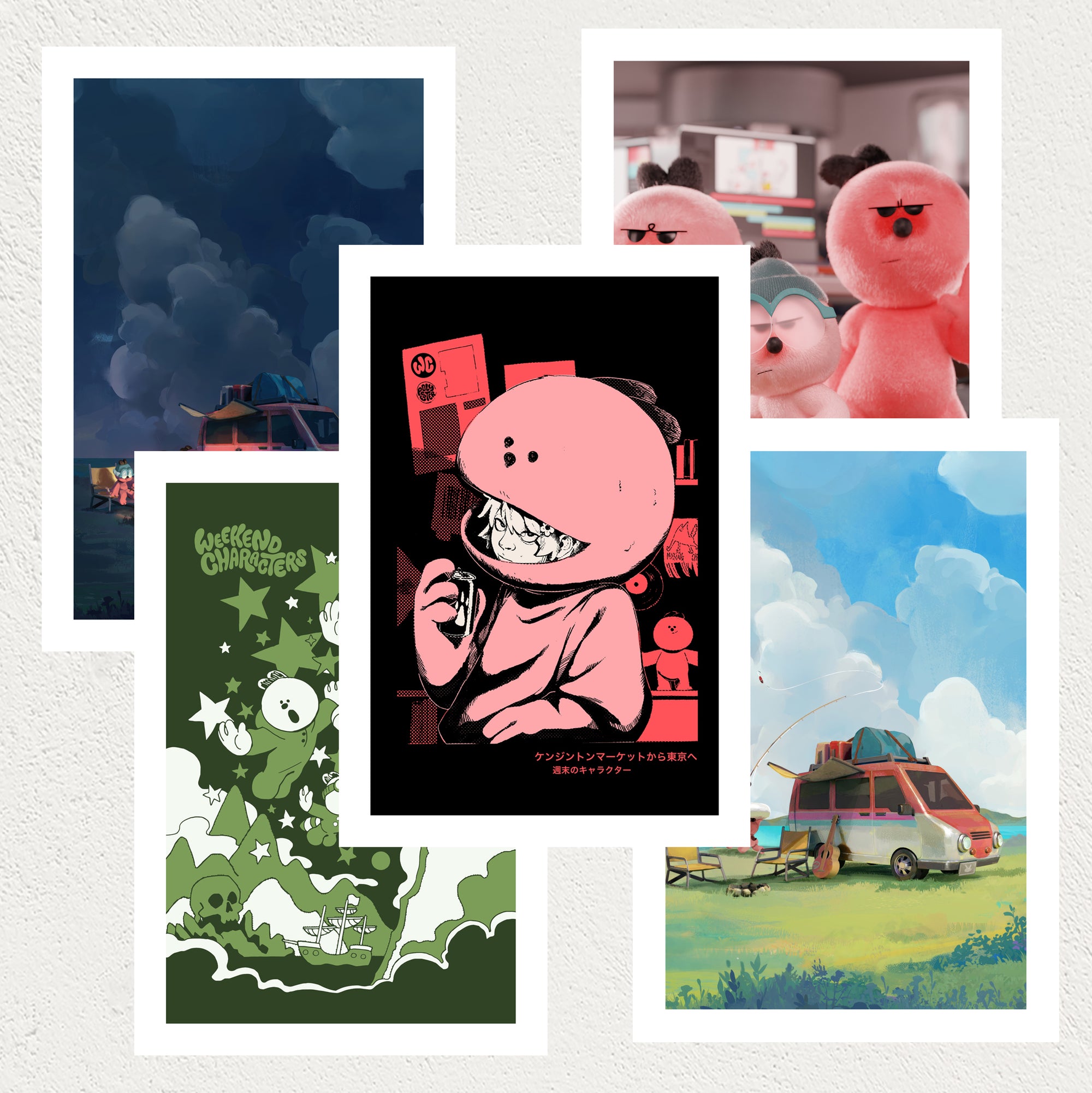 Hamsters and friends mini print set