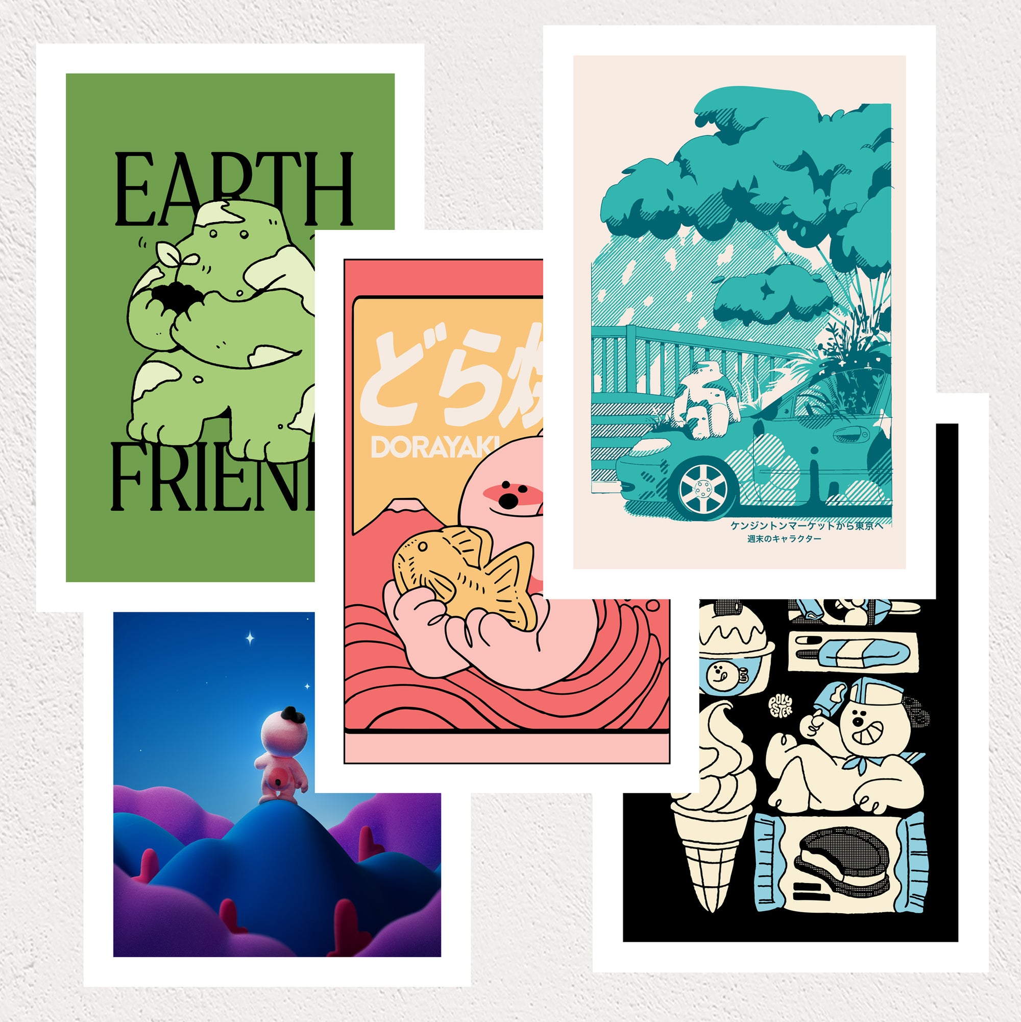 Hamsters and friends mini print set