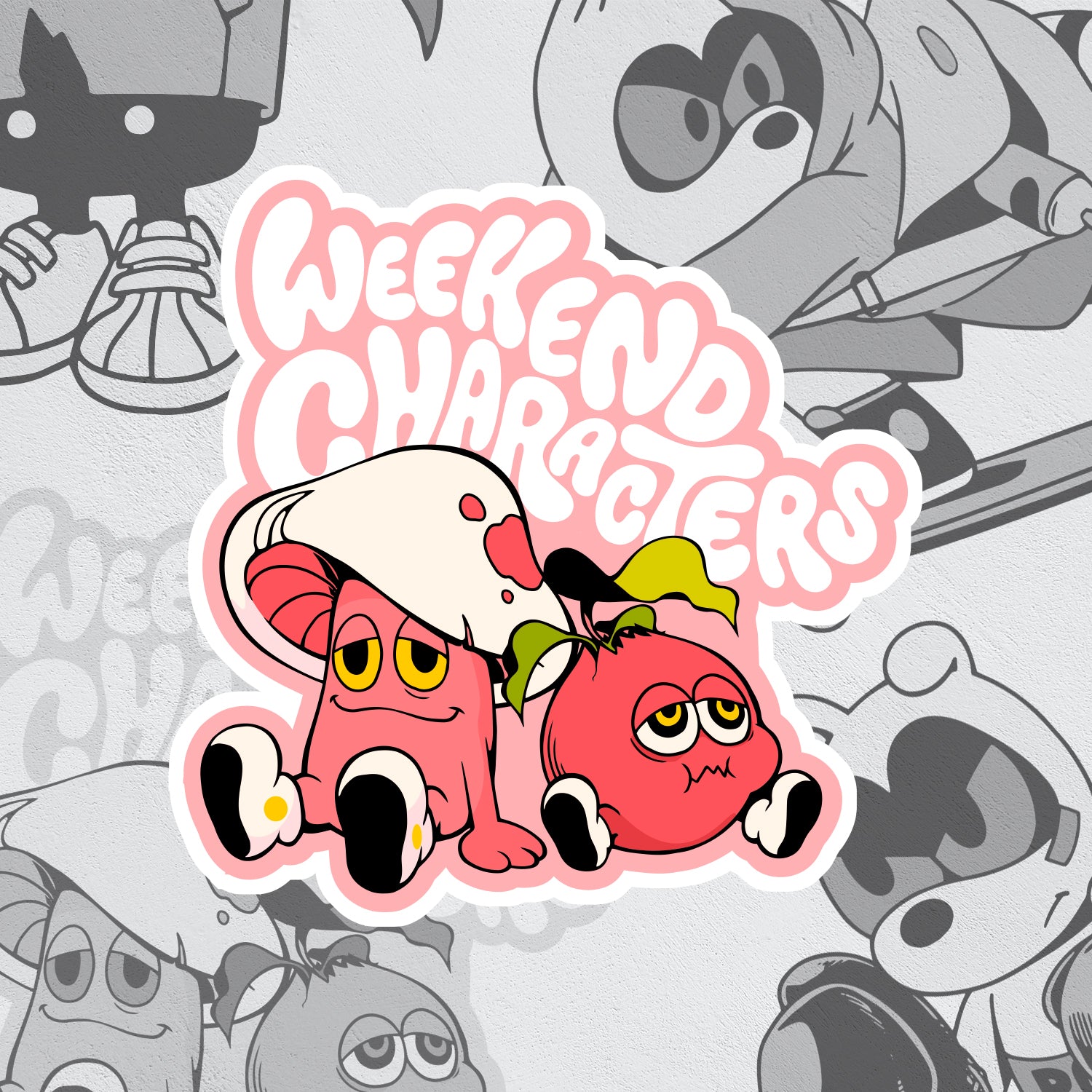 Large Stickers: Mushrooms