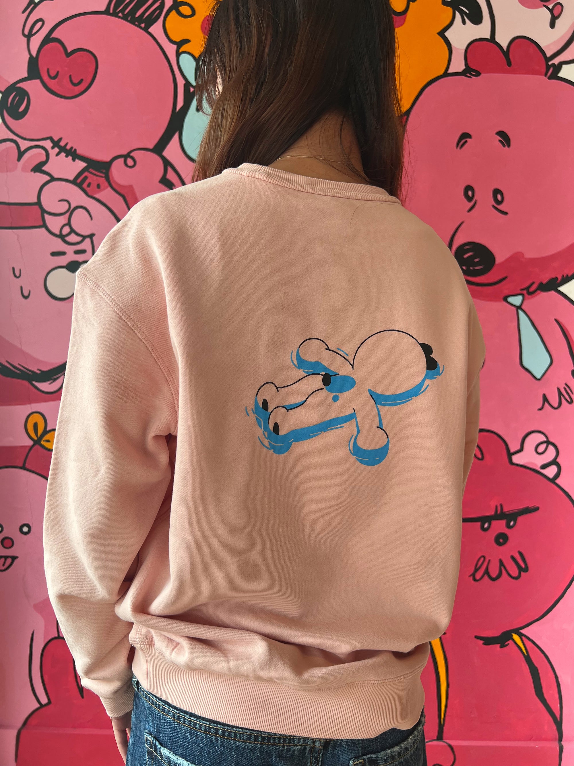 Hamster Floating  crewneck women's sweater