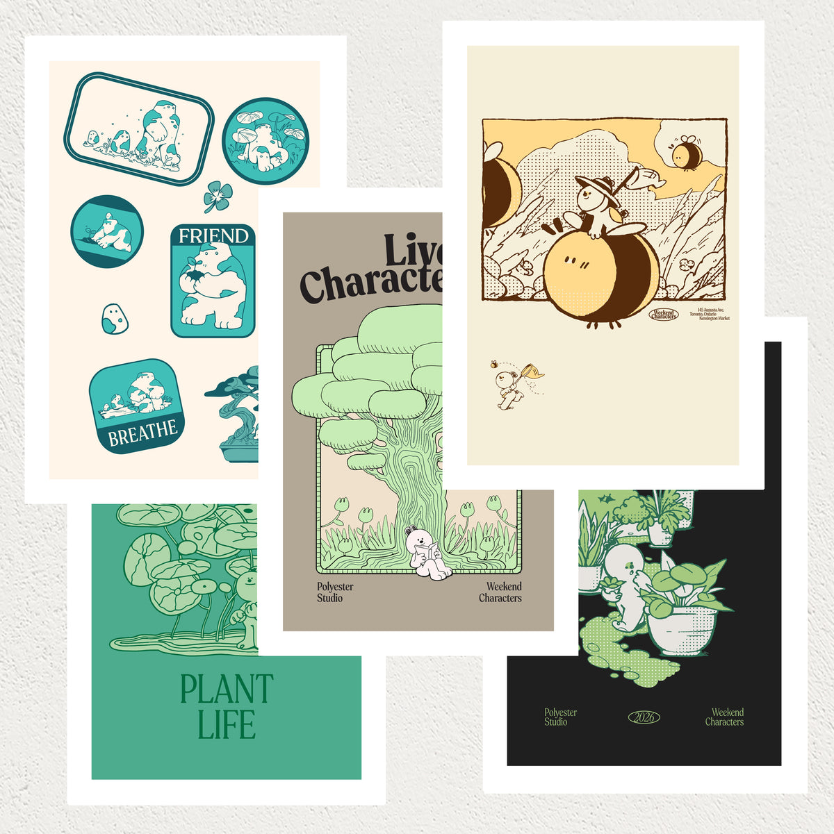 Set 4: Nature Friends mini print set