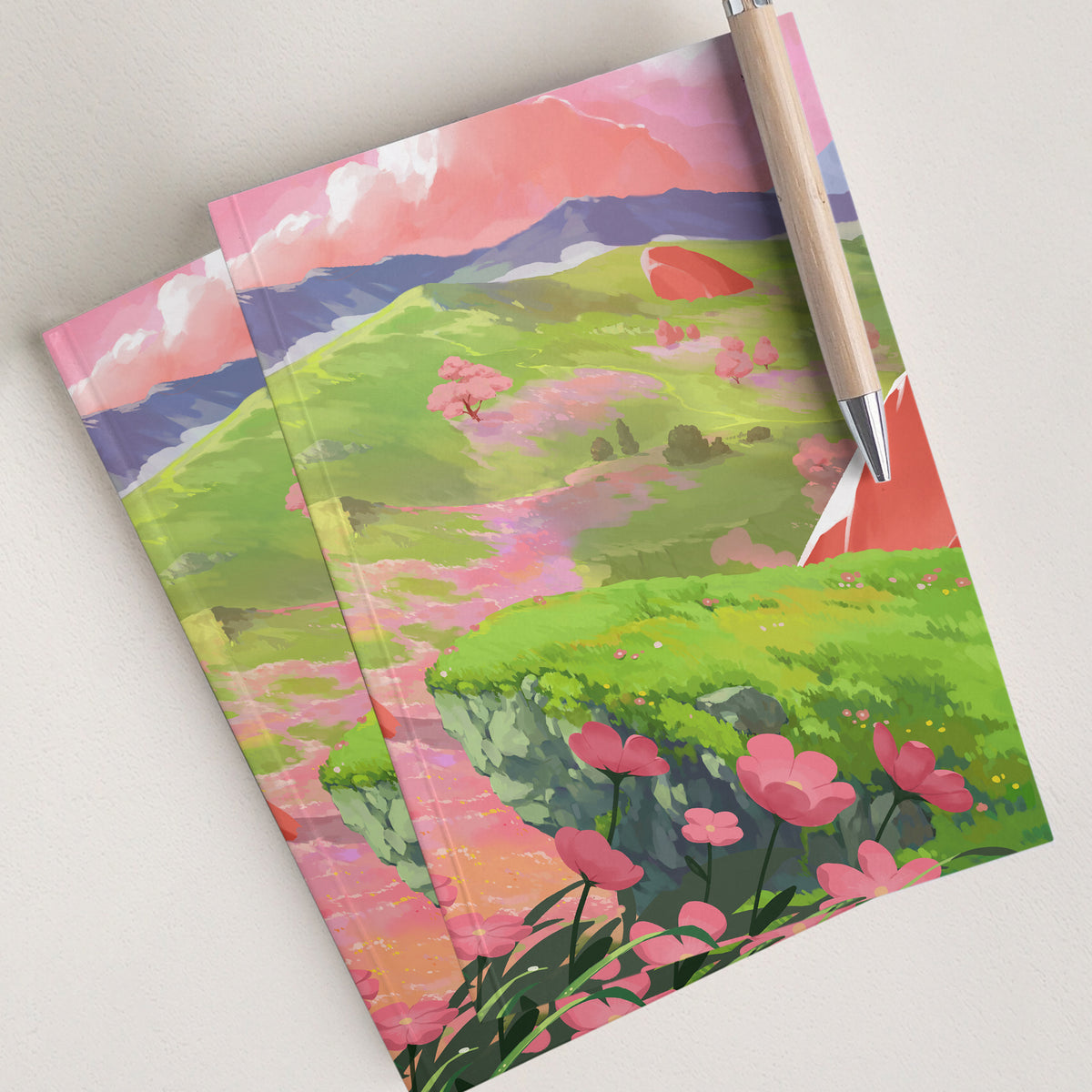 Perfect Bound Crystal landscape sketchbook