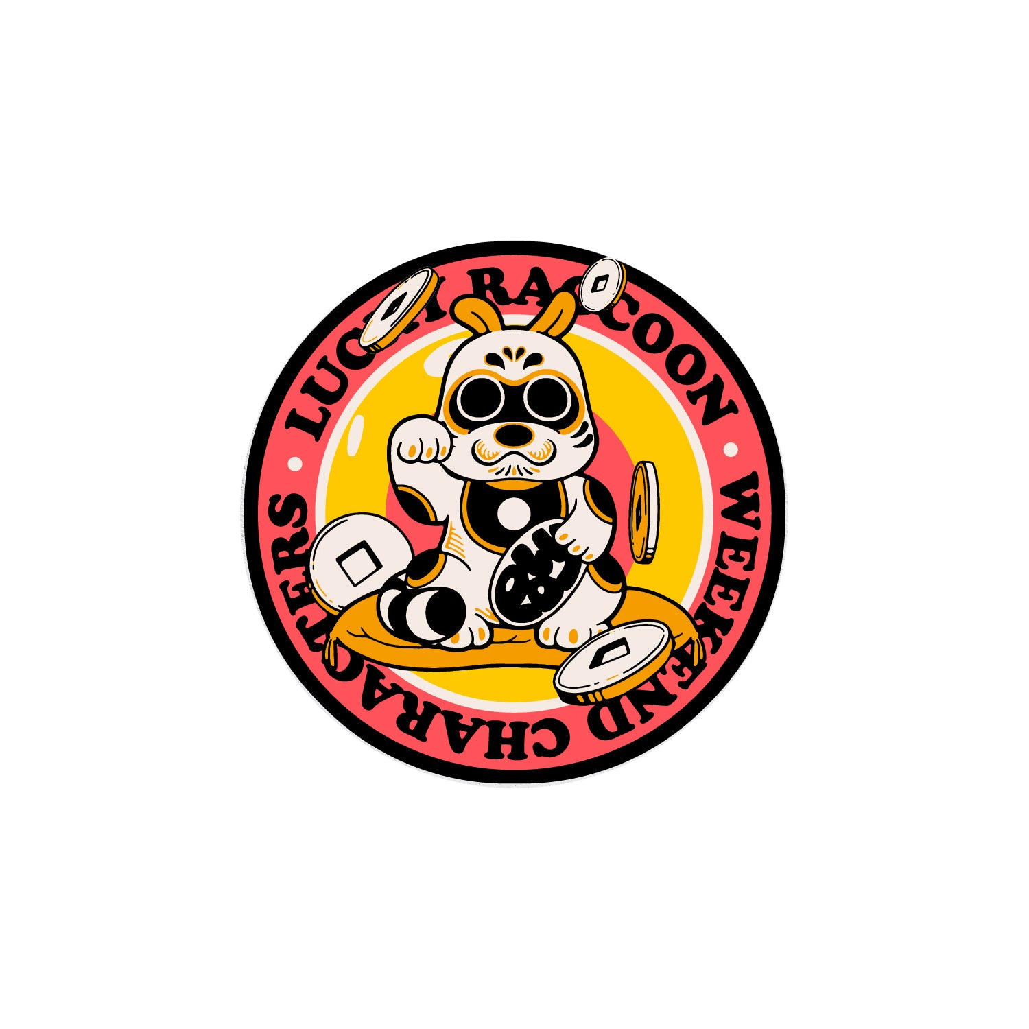 Sticker pack: Raccoon characters set