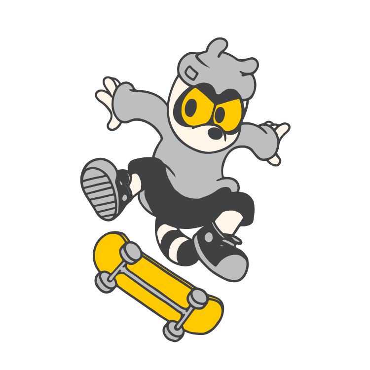 Sticker pack: Raccoon characters set