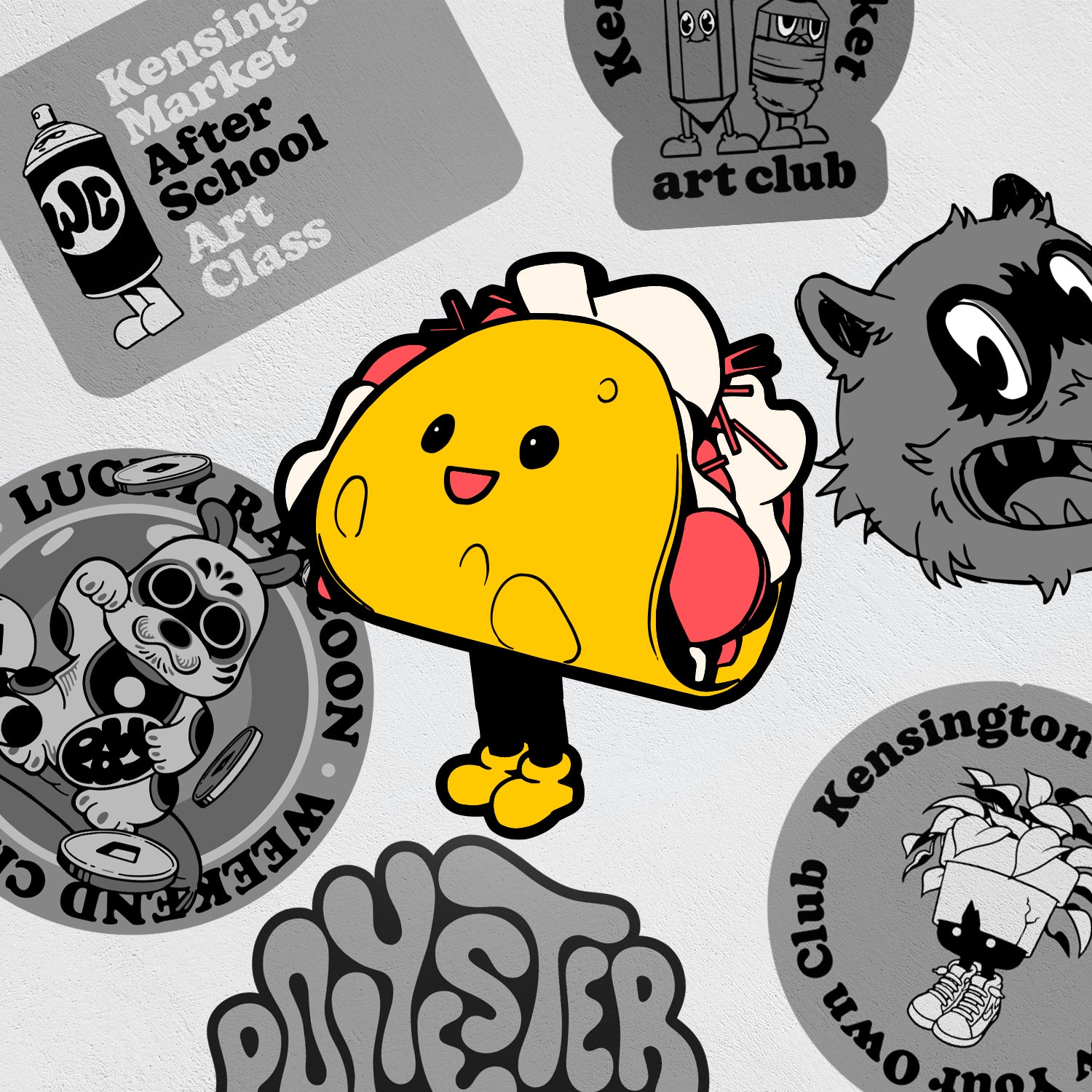 Large Stickers: Taco boy