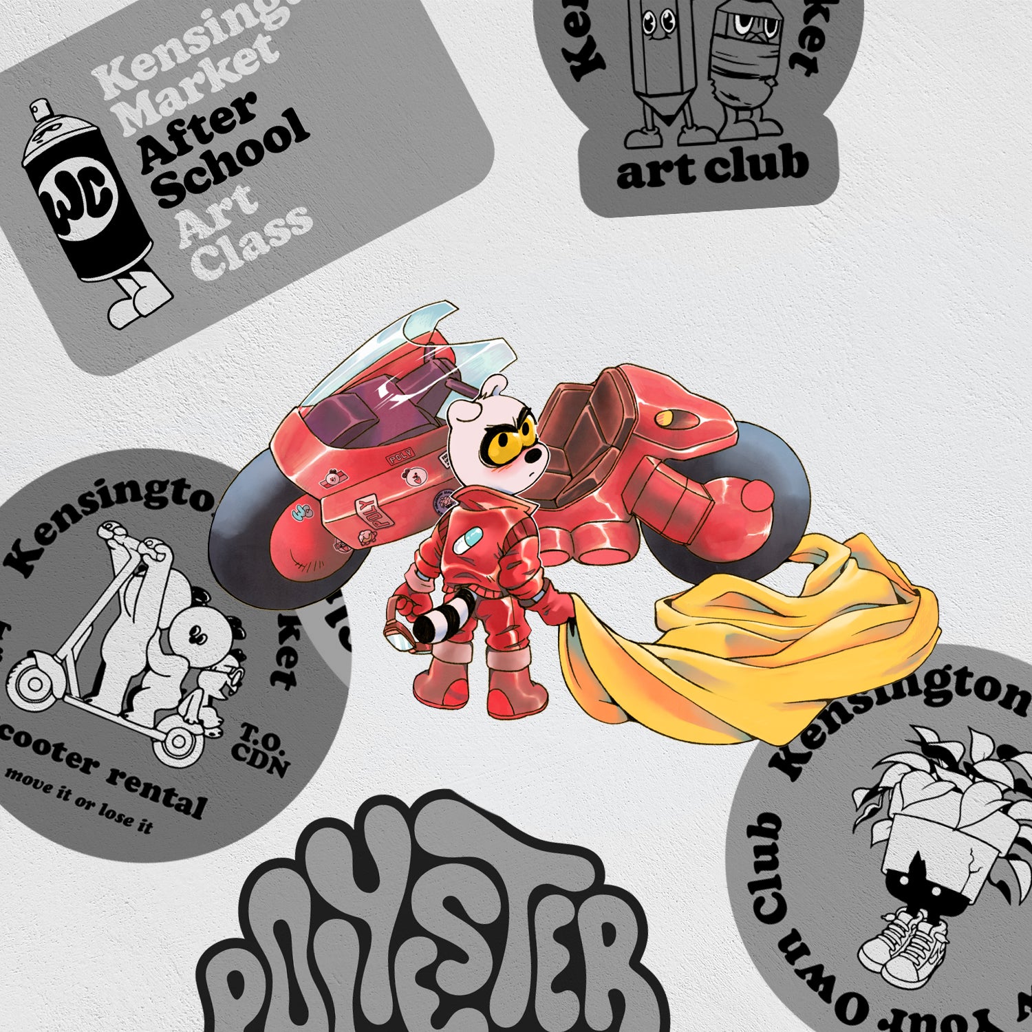Stickers: Raccoon Bike