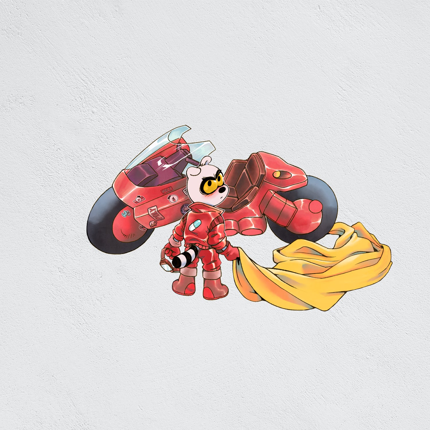 Stickers: Raccoon Bike