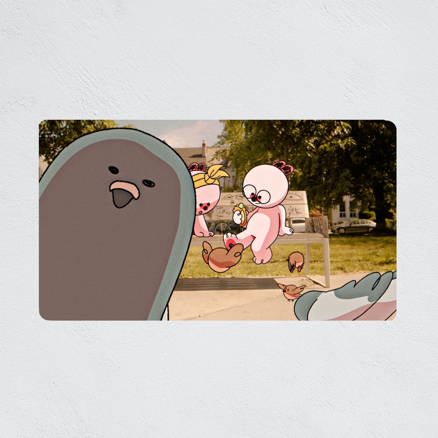 Stickers: Pigeon feeding