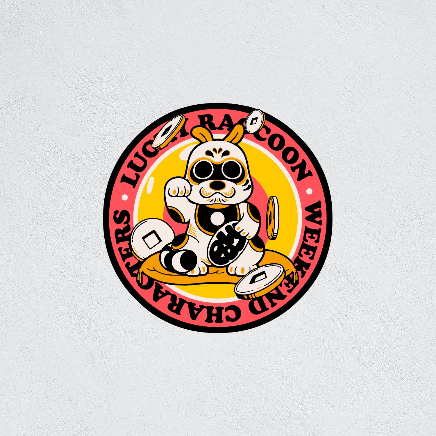 Stickers: Lucky Raccoon