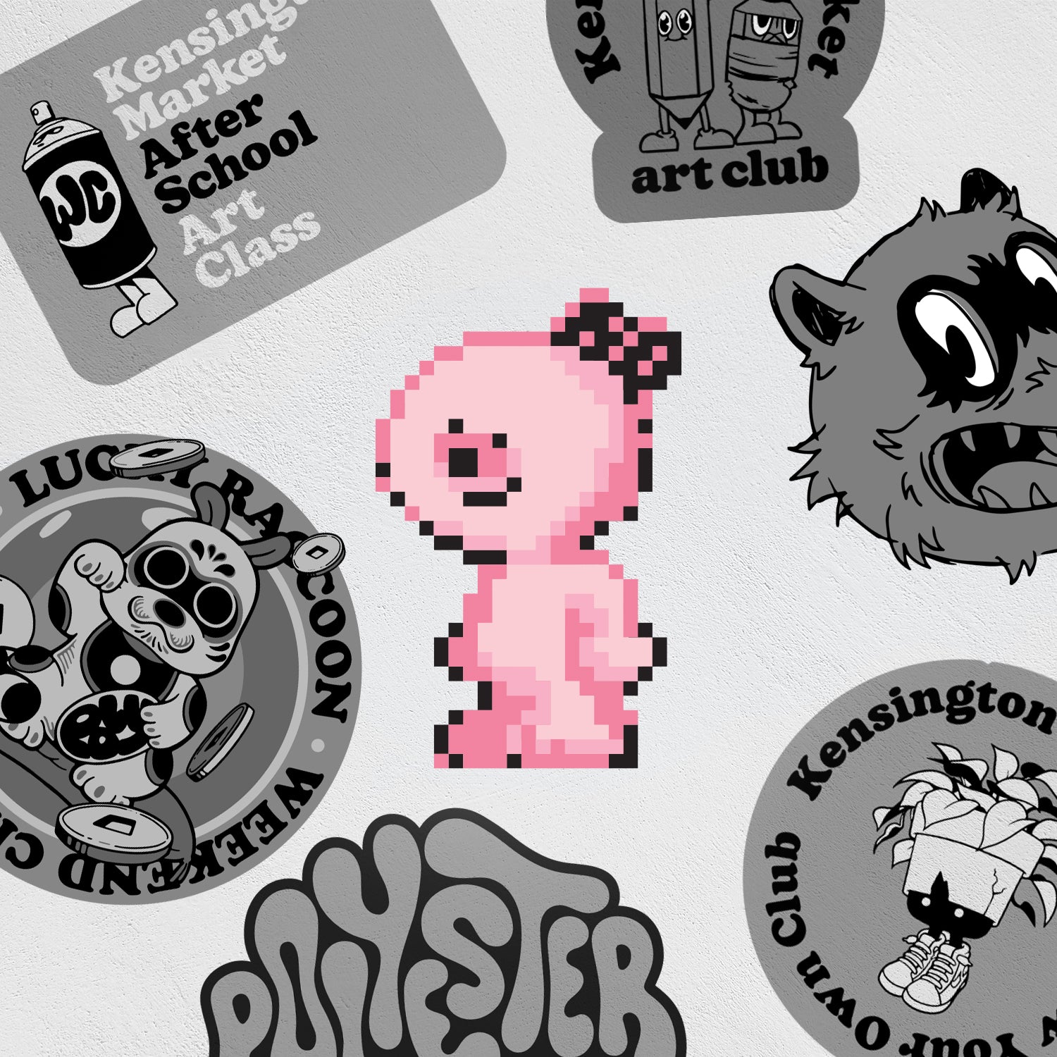 Stickers: 8bit Hamster