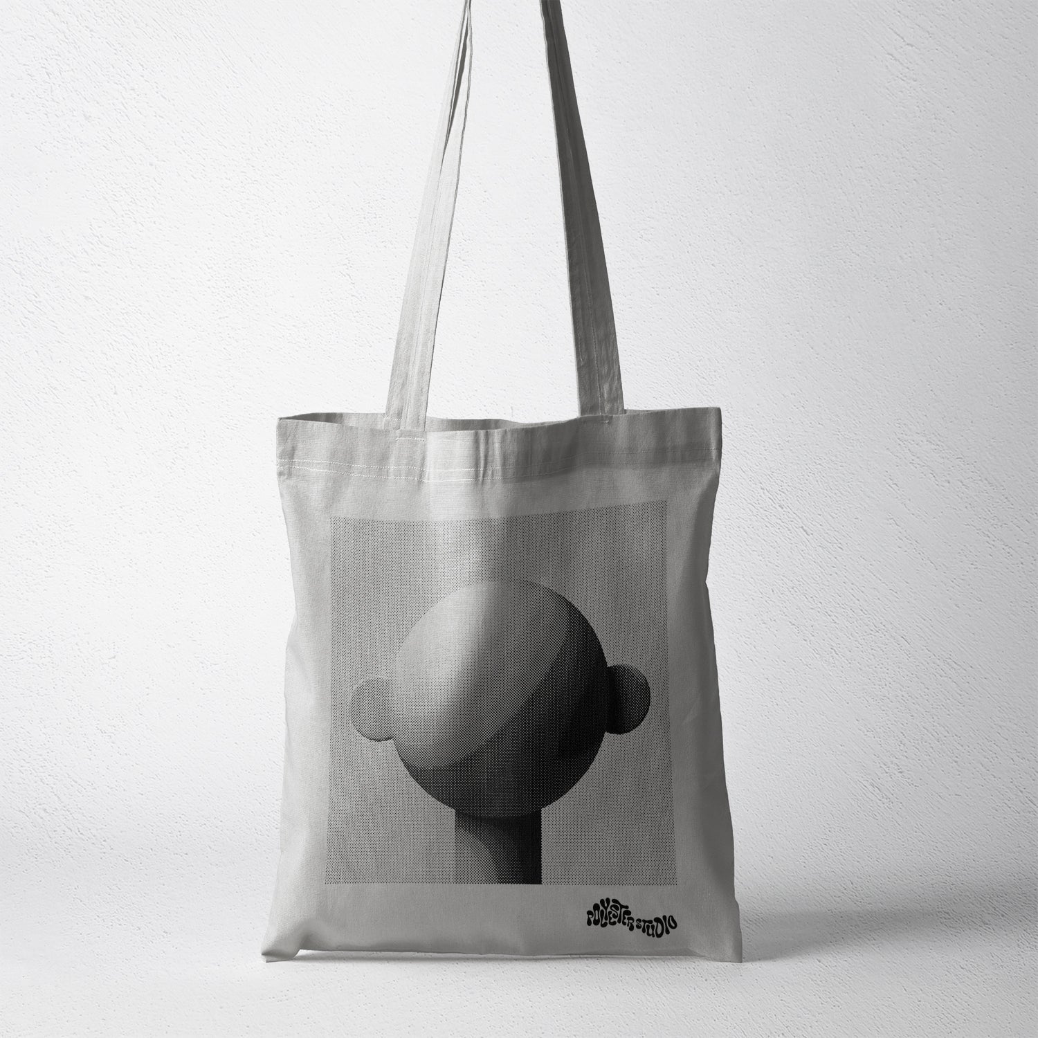Graphic Head Grey Tote Bag