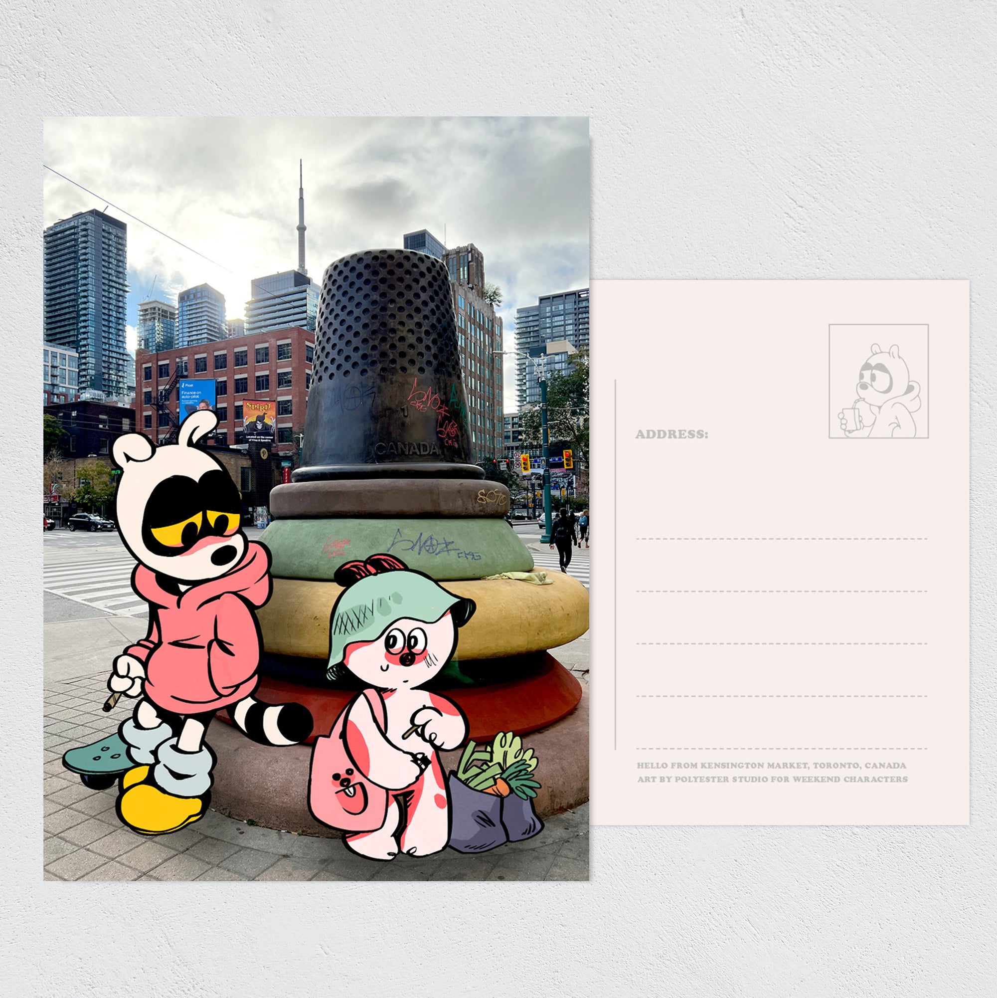 Toronto Postcard set: Raccoons and friends – Set of 13