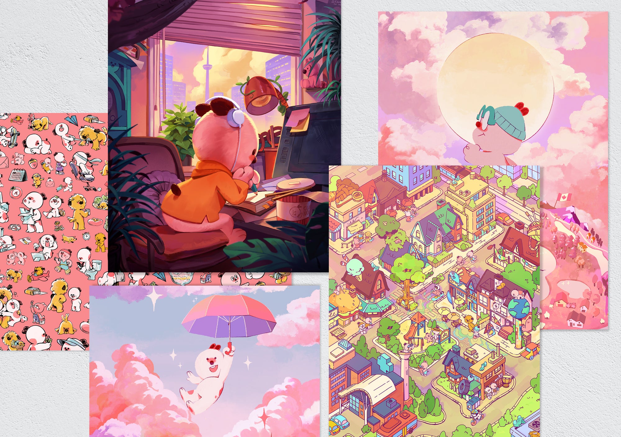 Hamsters! Set of 5 postcards